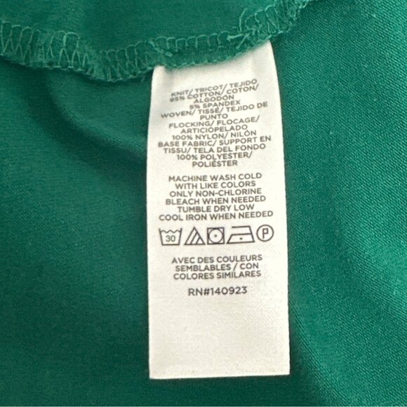 Loft Womens SZ L Green Sleeve Sheer Polka Dot Ruffle Sleeves Forest Fairycore - Picture 5 of 8